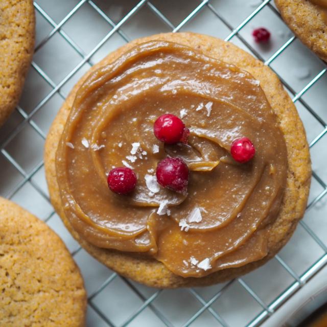 Kinuski-puolukkacookiet