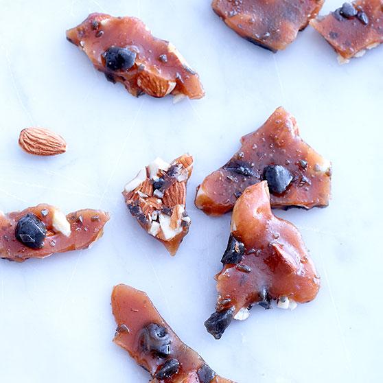 Liquorice-almond toffee