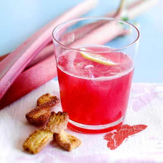 Chilled rhubarb soup